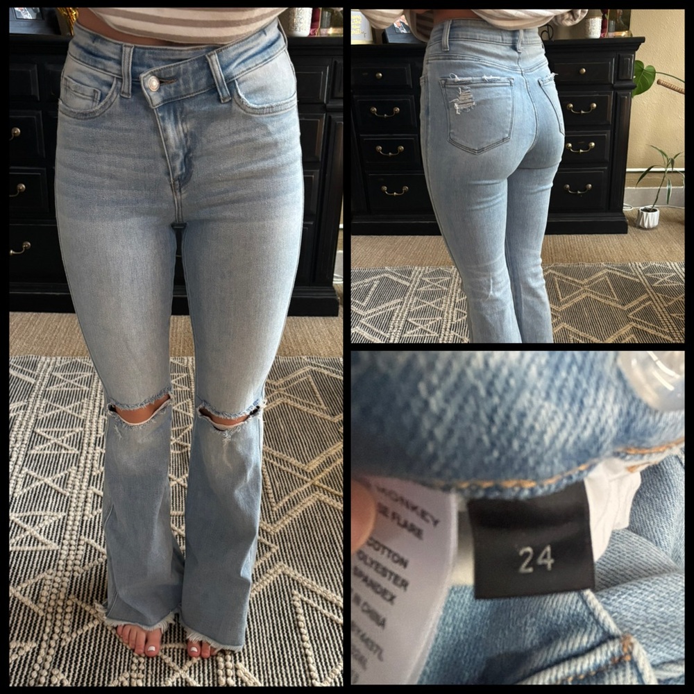 Flying Monkey Light Blue Flare Jeans